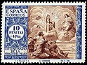 Spain 1940 Pilar Virgin 10 + 4 PTS Multicolor Edifil 902
